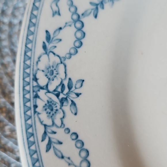 1896 signed John Maddock & Sons England Wild Rose vetrified china salad plate - Picture 7 of 9